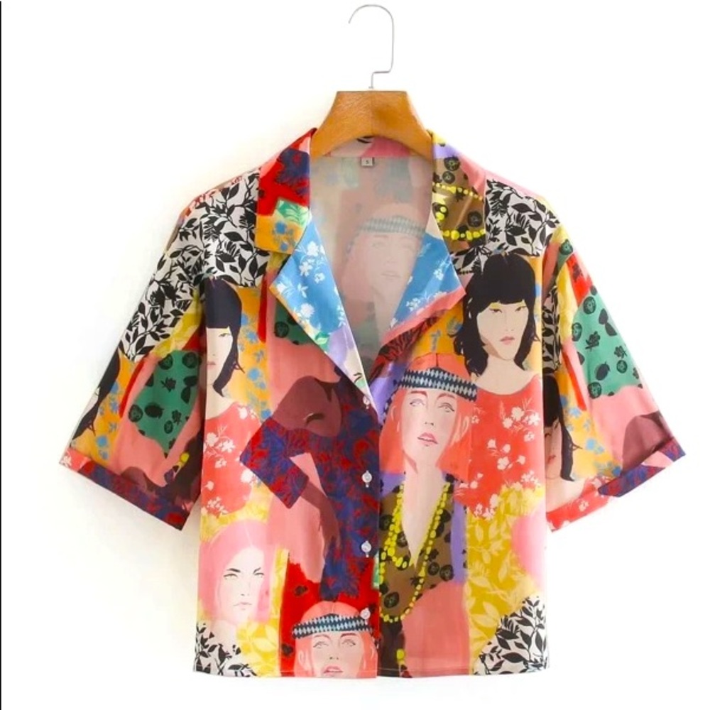 ISO SHEIN all over figure blouse